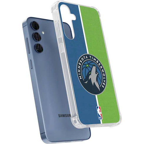 NBA Minnesota Timberwolves Canvas Galaxy A35 5G Clear Case